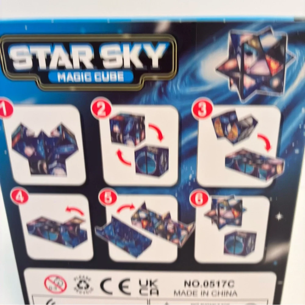 Star Sky Magic Cube 2-in-1 Fidget Toy New in Box